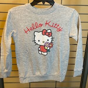 Sanrio Hello Kitty Gray Sweatshirt with Red and Pink Details